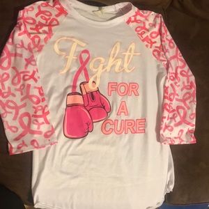 Fight For A Cure Baseball Tee
